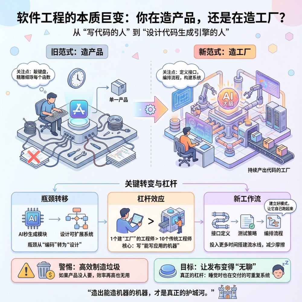 软件工程的本质已变 你在造产品，还是在造工厂？